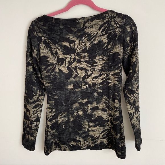 Vintage Y2K printed stretch top with mesh  panel small - Picture 5 of 8